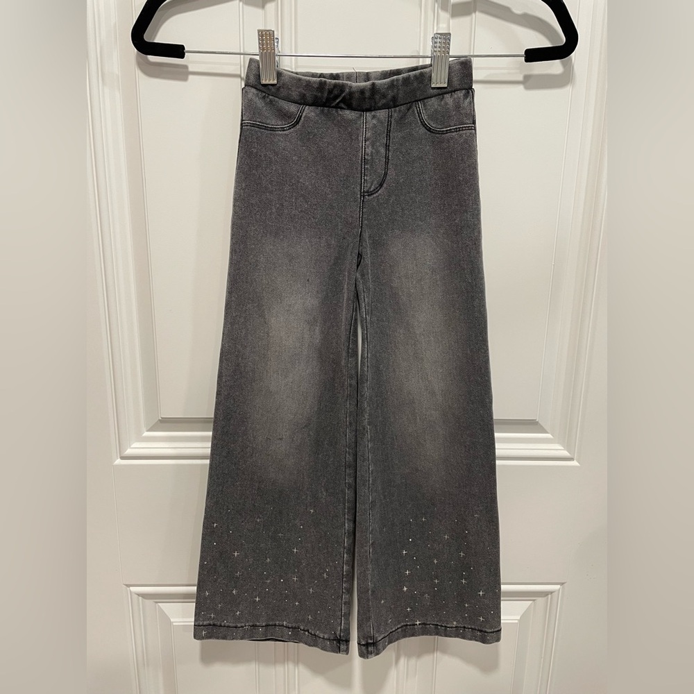 H&M Girls Wide Denim-Look Pants Size 6
